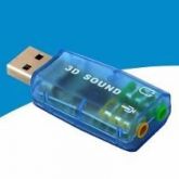 Placa De Áudio USB 1.1 Mic/Speaker Surround Sound 7.1 CH  para notebook Laptop e desktop
