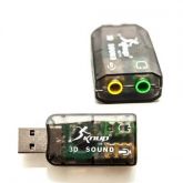 Placa de som - áudio usb 5.1 Canais Notebook Pc 3d - knup